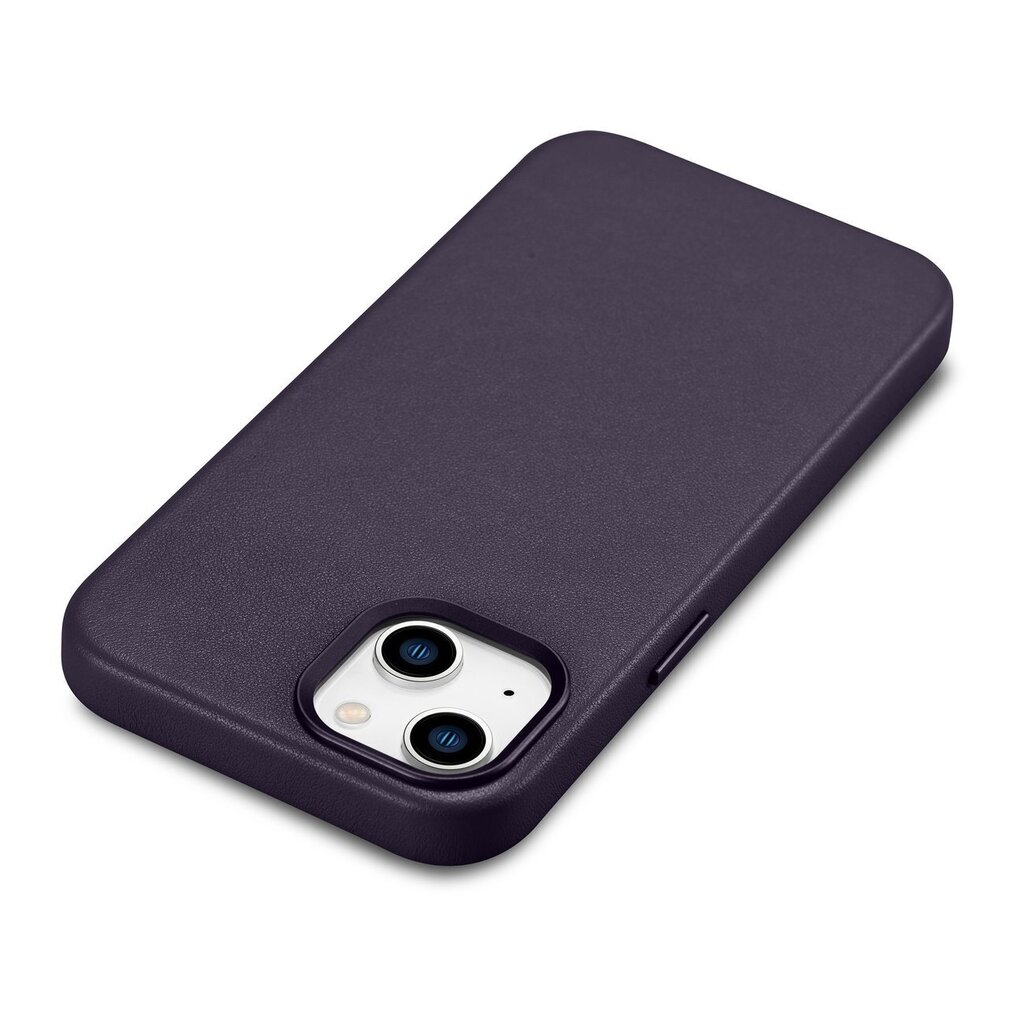 iCarer Leather iPhone 14 Plus dark purple (MagSafe compatible) hind ja info | Telefonide kaitsekaaned ja -ümbrised | hansapost.ee