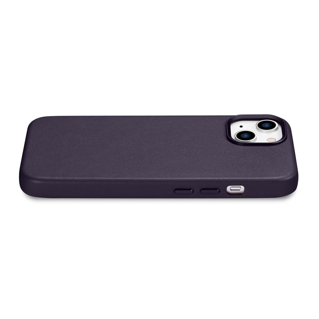 iCarer Leather iPhone 14 Plus dark purple (MagSafe compatible) hind ja info | Telefonide kaitsekaaned ja -ümbrised | hansapost.ee