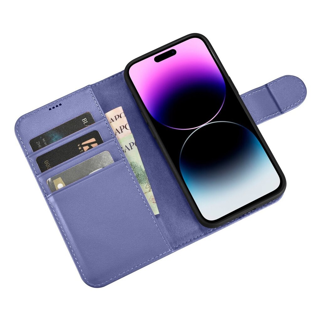 iCarer 2in1 iPhone 14 Pro FlipAnti-RFID Light Violet (WMI14220726-LP) hind ja info | Telefonide kaitsekaaned ja -ümbrised | hansapost.ee