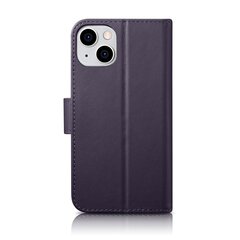 Чехол iCarer 2in1 iPhone 14 Leather Flip Anti-RFID, темно-фиолетовый (WMI14220725-DP) цена и информация | Чехлы для телефонов | hansapost.ee