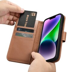 Чехол iCarer 2in1 для iPhone 14 Flip Leather Anti-RFID, коричневый (WMI14220725-BN) цена и информация | Чехлы для телефонов | hansapost.ee