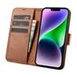 iCarer 2in1 iPhone 14 Flip Leather Anti-RFID Brown (WMI14220725-BN) цена и информация | Telefonide kaitsekaaned ja -ümbrised | hansapost.ee