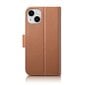 iCarer 2in1 iPhone 14 Flip Leather Anti-RFID Brown (WMI14220725-BN) цена и информация | Telefonide kaitsekaaned ja -ümbrised | hansapost.ee