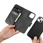 iCarer 2in1 iPhone 14 Flip Leather Anti-RFID Black (WMI14220725-BK) цена и информация | Telefonide kaitsekaaned ja -ümbrised | hansapost.ee