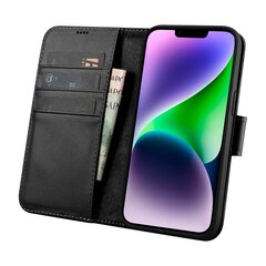 Кожаный чехол iCarer 2in1 для iPhone 14 Flip Anti-RFID, черный (WMI14220725-BK) цена и информация | Чехлы для телефонов | hansapost.ee