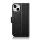 iCarer 2in1 iPhone 14 Flip Leather Anti-RFID Black (WMI14220725-BK) цена и информация | Telefonide kaitsekaaned ja -ümbrised | hansapost.ee