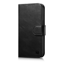 Кожаный чехол iCarer 2in1 для iPhone 14 Plus Flip Anti-RFID, черный (WMI14220723-BK) цена и информация | Чехлы для телефонов | hansapost.ee