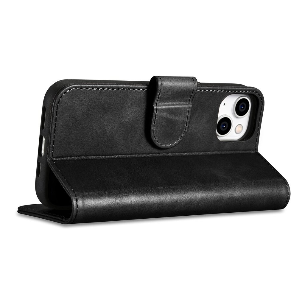 iCarer 2in1 iPhone 14 Plus Leather Flip Anti-RFID black (WMI14220723-BK) hind ja info | Telefonide kaitsekaaned ja -ümbrised | hansapost.ee