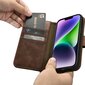 iCarer 2in1 iPhone 14 FlipAnti-RFID brown (WMI14220721-BN) цена и информация | Telefonide kaitsekaaned ja -ümbrised | hansapost.ee