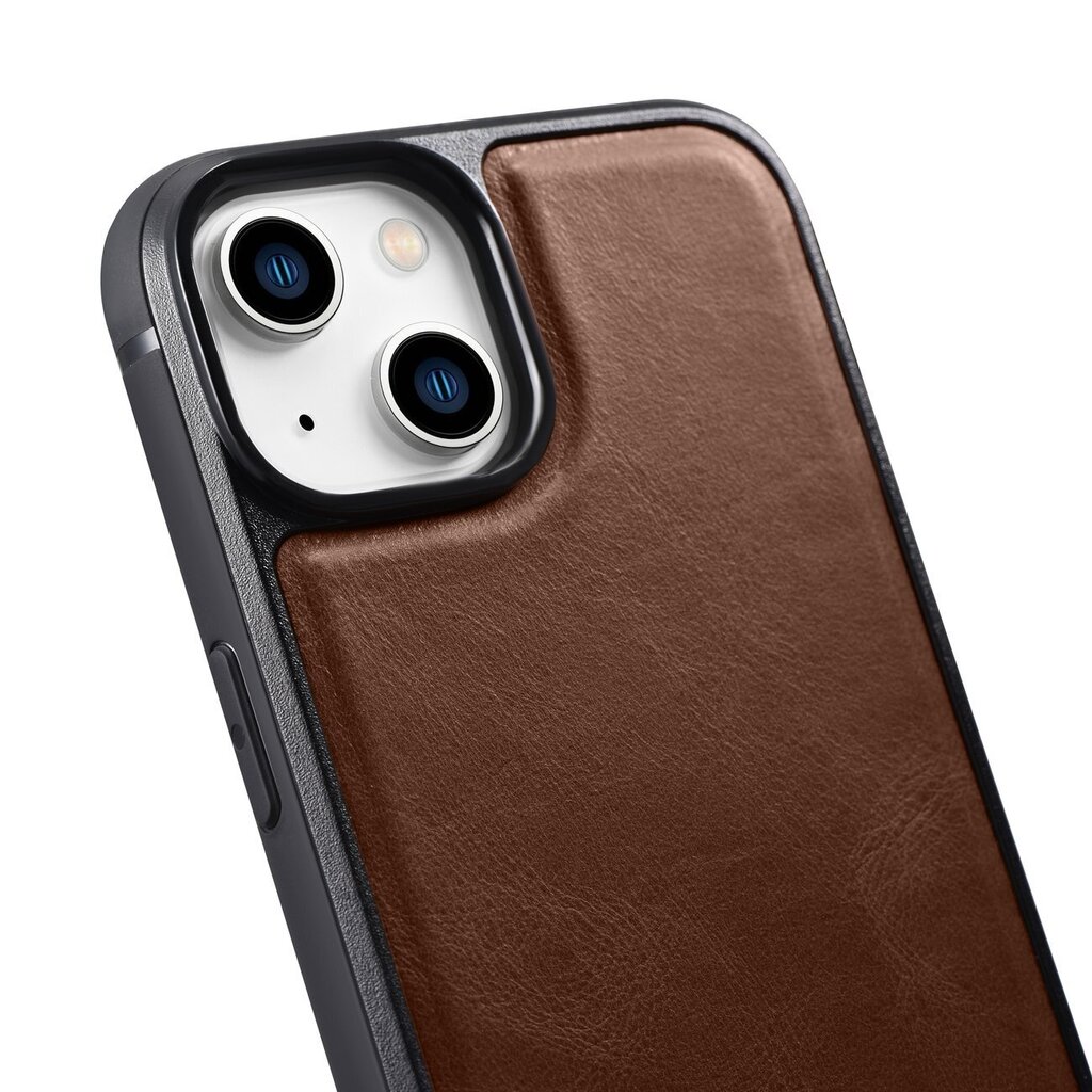 iCarer Leather iPhone 14 Plus (MagSafe compatible) brown (WMI14220719-BN) цена и информация | Telefonide kaitsekaaned ja -ümbrised | hansapost.ee