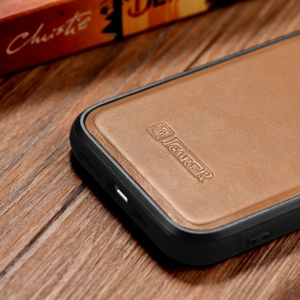 iCarer Leather iPhone 14 (MagSafe compatible) brown (WMI14220717-TN) hind ja info | Telefonide kaitsekaaned ja -ümbrised | hansapost.ee