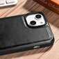 iCarer Leather iPhone 14 (MagSafe compatible) black (WMI14220717-BK) цена и информация | Telefonide kaitsekaaned ja -ümbrised | hansapost.ee