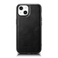 iCarer Leather iPhone 14 (MagSafe compatible) black (WMI14220717-BK) цена и информация | Telefonide kaitsekaaned ja -ümbrised | hansapost.ee