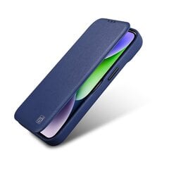 iCarer Leather iPhone 14 Pro Max Flip Magnetic MagSafe Blue (WMI14220716-BU) цена и информация | Чехлы для телефонов | hansapost.ee