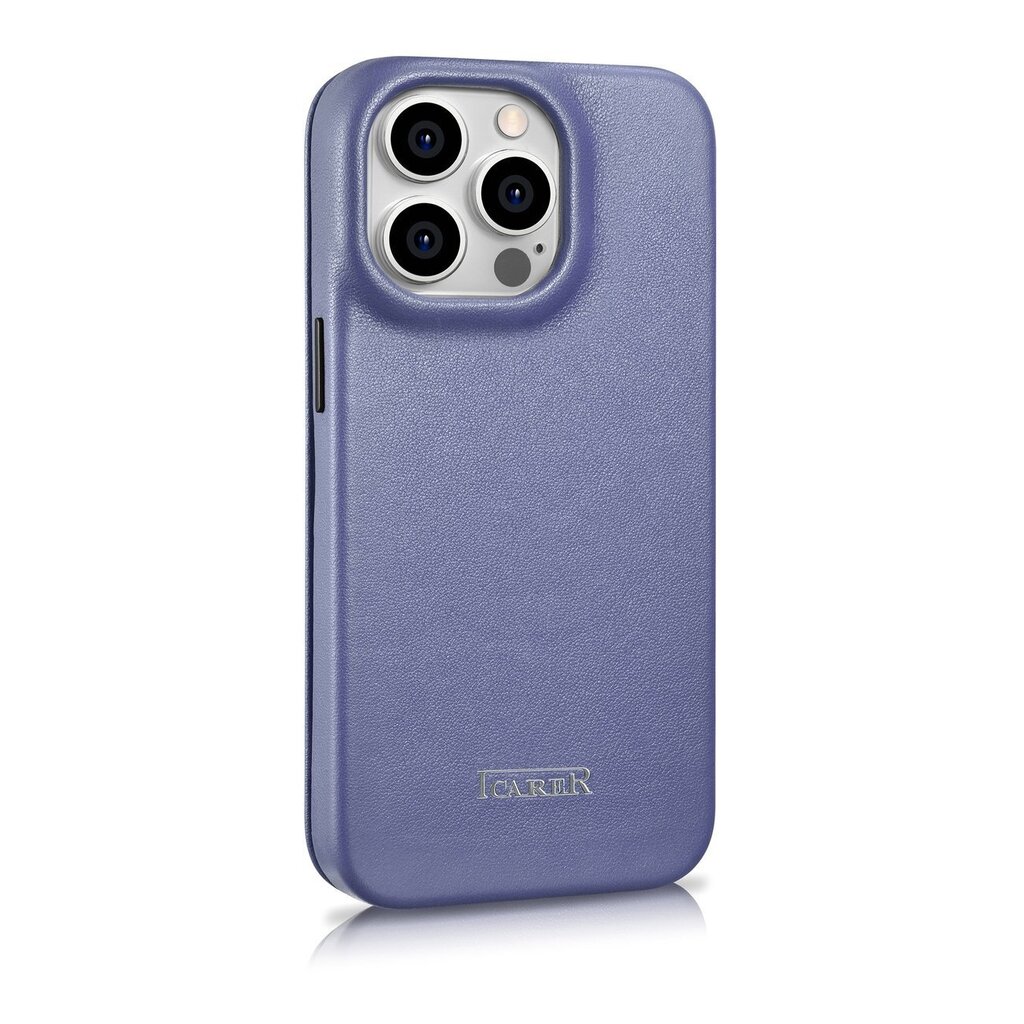 iCarer Leather iPhone 14 Pro Max Flip Magnetic MagSafe Light Purple (WMI14220716-LP) hind ja info | Telefonide kaitsekaaned ja -ümbrised | hansapost.ee