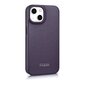 iCarer Leather iPhone 14 Plus Flip Magnetic MagSafe Leather Dark Purple (WMI14220715-DP) цена и информация | Telefonide kaitsekaaned ja -ümbrised | hansapost.ee