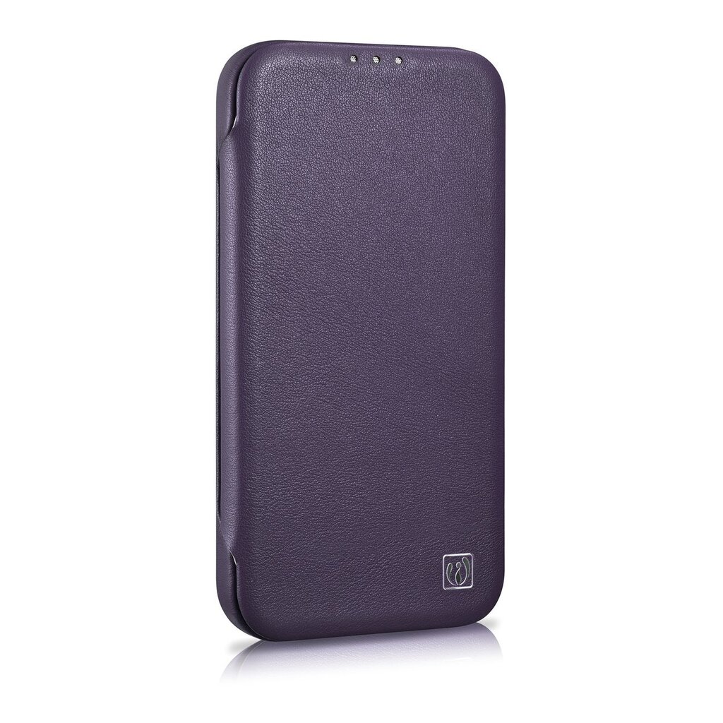 iCarer Leather iPhone 14 Plus Flip Magnetic MagSafe Leather Dark Purple (WMI14220715-DP) цена и информация | Telefonide kaitsekaaned ja -ümbrised | hansapost.ee
