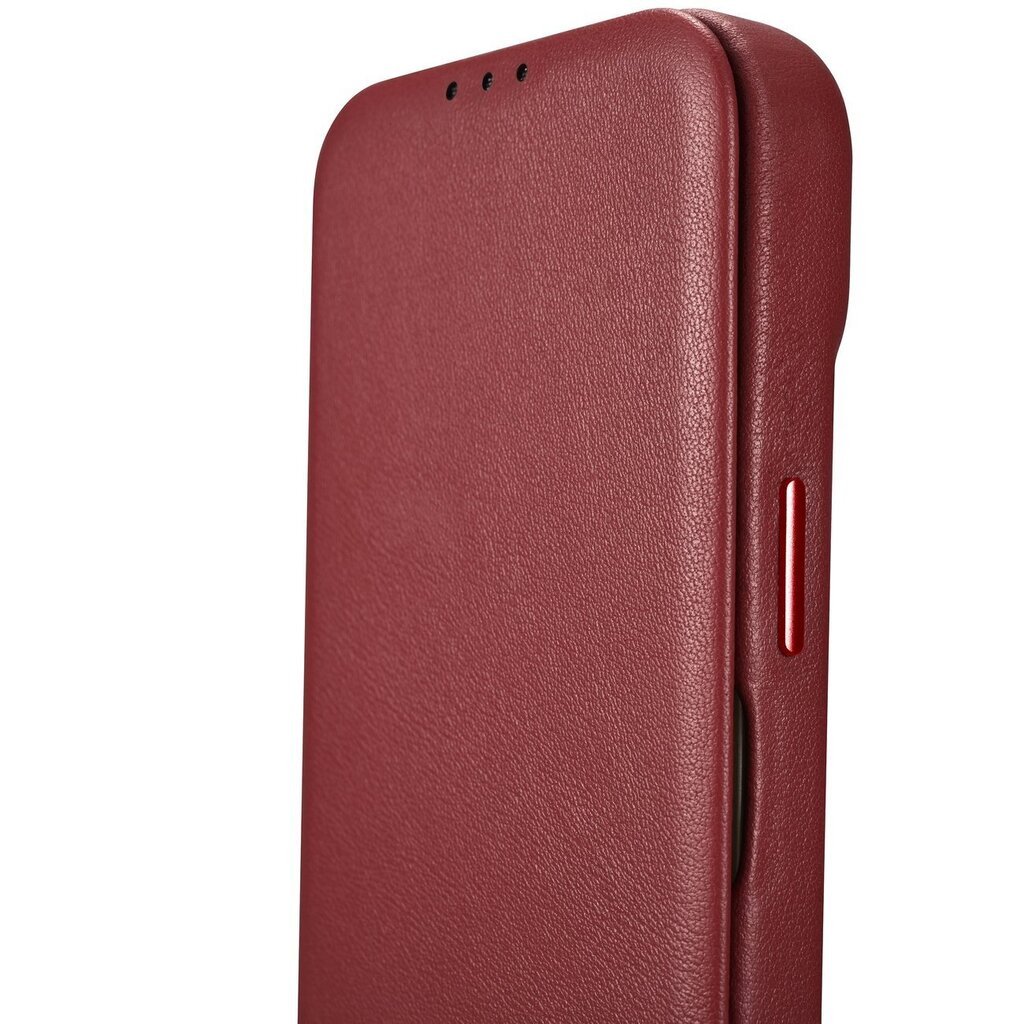 iCarer Leather iPhone 14 Plus Flip Magnetic MagSafe Red (WMI14220715-RD) hind ja info | Telefonide kaitsekaaned ja -ümbrised | hansapost.ee