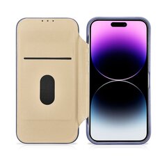 iCarer Leather iPhone 14 Pro Flip Magnetic MagSafe Light Purple (WMI14220714-LP) hind ja info | Telefonide kaitsekaaned ja -ümbrised | hansapost.ee