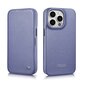 iCarer Leather iPhone 14 Pro Flip Magnetic MagSafe Light Purple (WMI14220714-LP) цена и информация | Telefonide kaitsekaaned ja -ümbrised | hansapost.ee