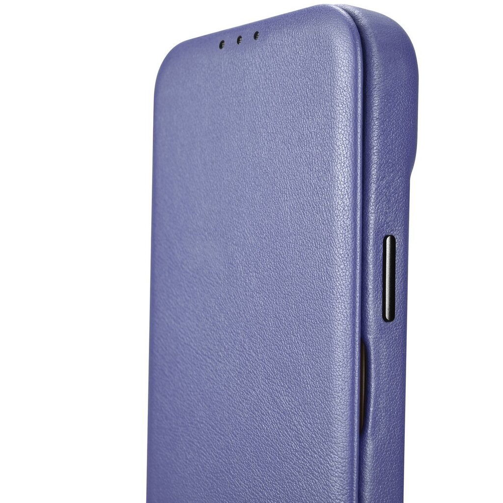 iCarer Leather iPhone 14 Pro Flip Magnetic MagSafe Light Purple (WMI14220714-LP) цена и информация | Telefonide kaitsekaaned ja -ümbrised | hansapost.ee