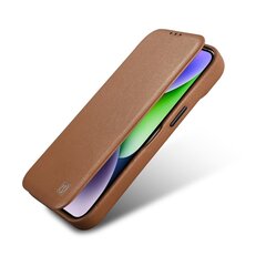 iCarer Leather iPhone 14 Pro Flip Magnetic MagSafe Brown (WMI14220714-BN) hind ja info | Telefonide kaitsekaaned ja -ümbrised | hansapost.ee