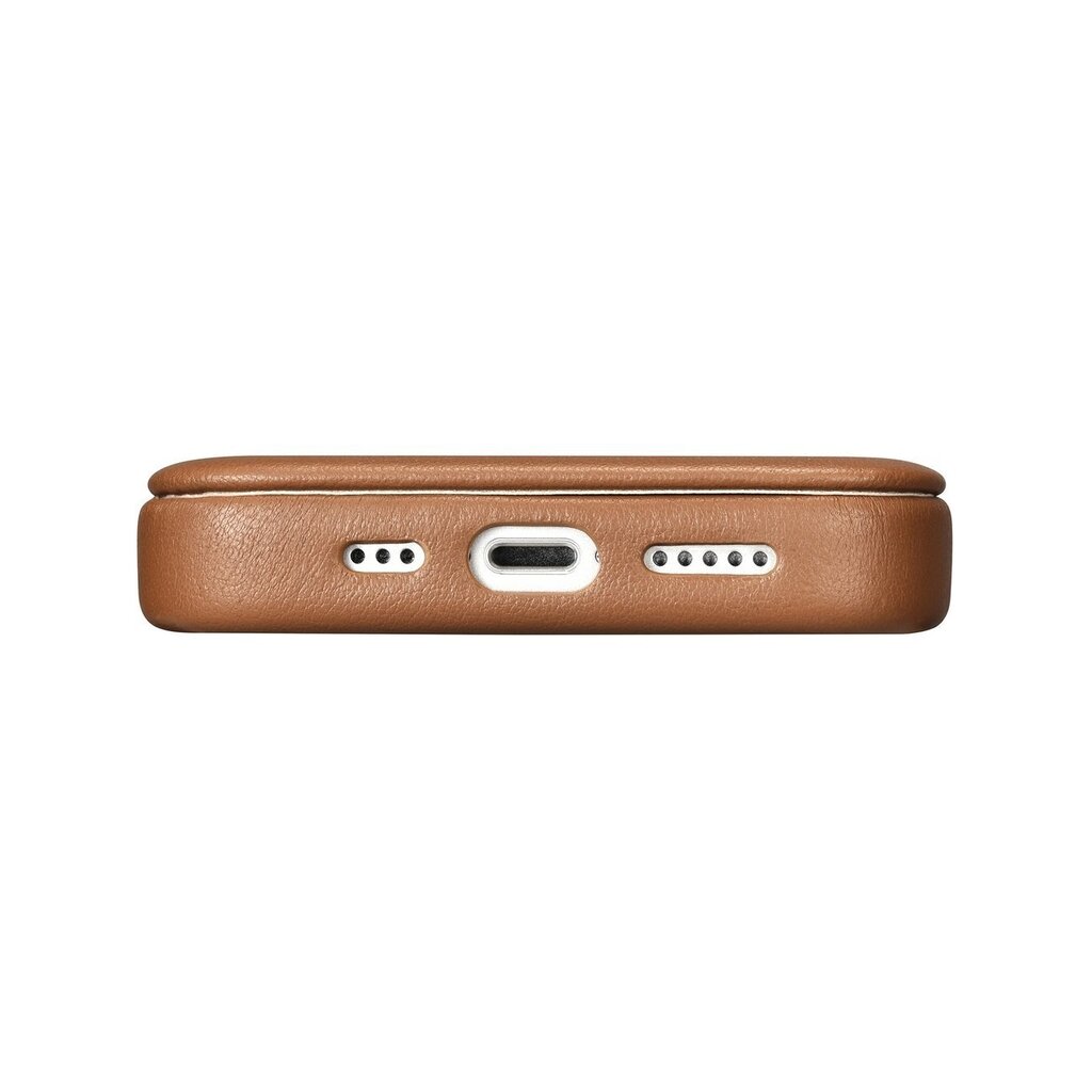 iCarer Leather iPhone 14 Pro Flip Magnetic MagSafe Brown (WMI14220714-BN) hind ja info | Telefonide kaitsekaaned ja -ümbrised | hansapost.ee