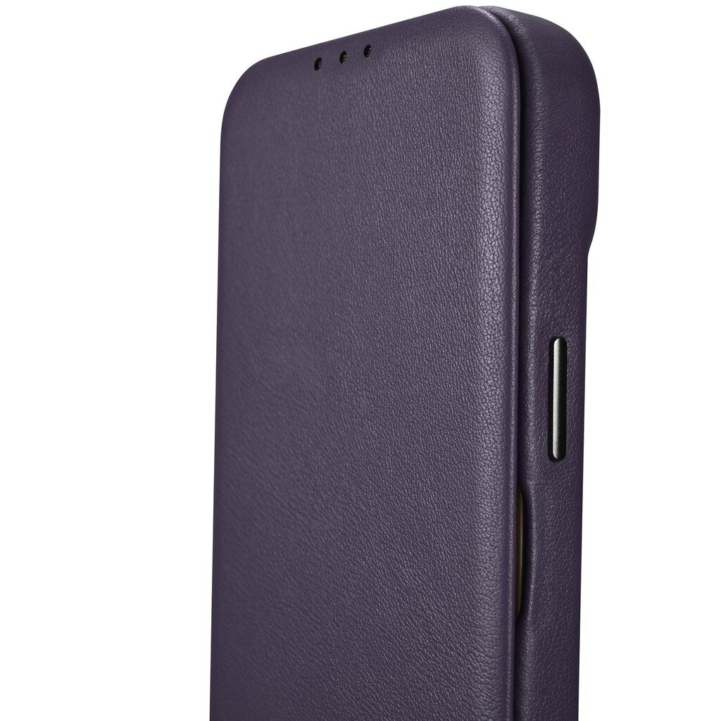 iCarer Leather iPhone 14 Flip Magnetic MagSafe Leather Dark Purple (WMI14220713-DP) hind ja info | Telefonide kaitsekaaned ja -ümbrised | hansapost.ee