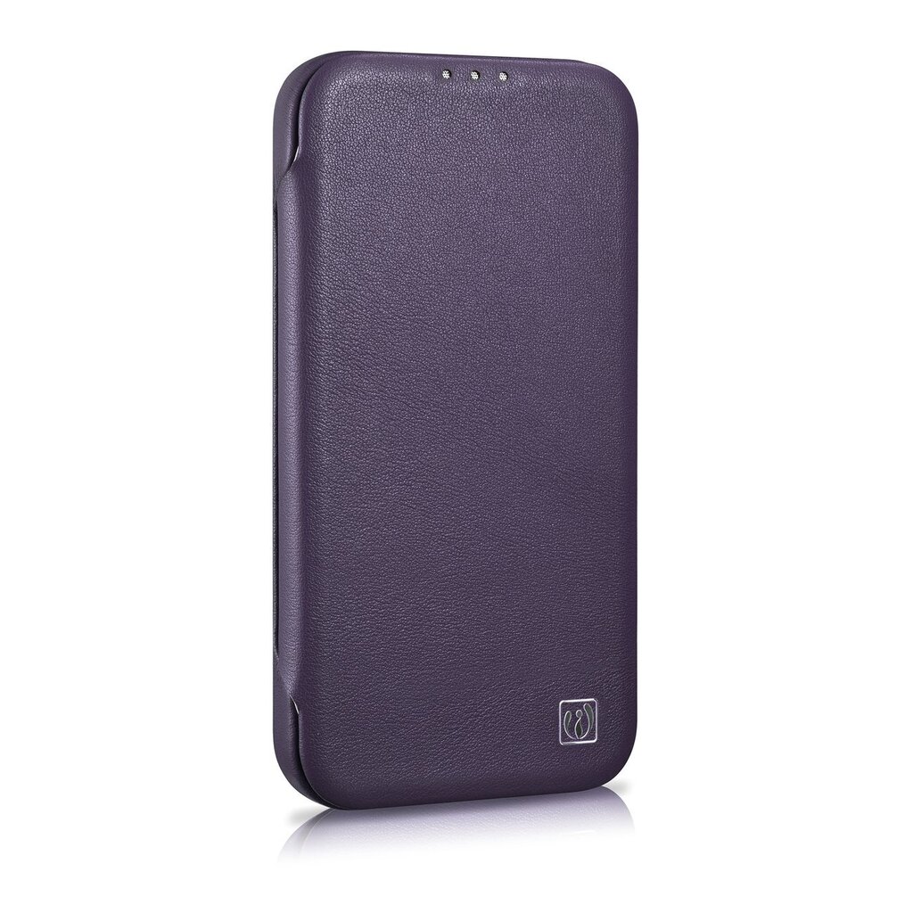 iCarer Leather iPhone 14 Flip Magnetic MagSafe Leather Dark Purple (WMI14220713-DP) цена и информация | Telefonide kaitsekaaned ja -ümbrised | hansapost.ee