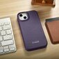 iCarer Leather iPhone 14 Flip Magnetic MagSafe Leather Dark Purple (WMI14220713-DP) hind ja info | Telefonide kaitsekaaned ja -ümbrised | hansapost.ee