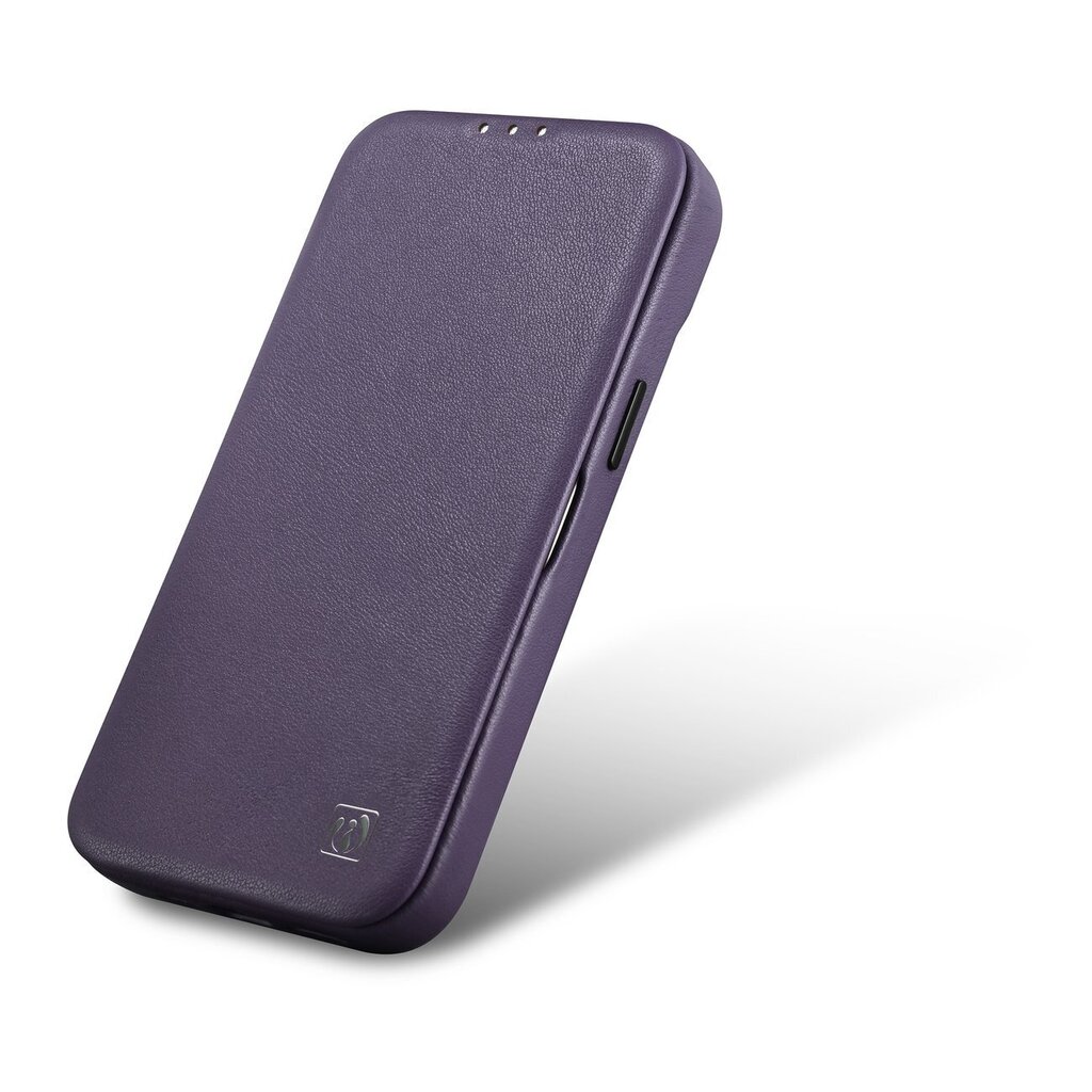 iCarer Leather iPhone 14 Flip Magnetic MagSafe Leather Dark Purple (WMI14220713-DP) hind ja info | Telefonide kaitsekaaned ja -ümbrised | hansapost.ee