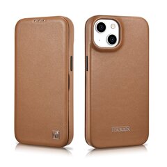 iCarer Leather iPhone 14 Flip Magnetic MagSafe Brown (WMI14220713-BN) hind ja info | Telefonide kaitsekaaned ja -ümbrised | hansapost.ee