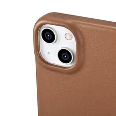 Кожаный чехол iCarer для iPhone 14 Flip с магнитный MagSafe, коричневый (WMI14220713-BN) цена и информация | Чехлы для телефонов | hansapost.ee