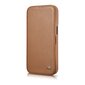 iCarer Leather iPhone 14 Flip Magnetic MagSafe Brown (WMI14220713-BN) цена и информация | Telefonide kaitsekaaned ja -ümbrised | hansapost.ee