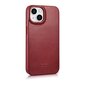 iCarer Leather iPhone 14 Plus Flip Magnetic MagSafe red (AKI14220707-RD) hind ja info | Telefonide kaitsekaaned ja -ümbrised | hansapost.ee