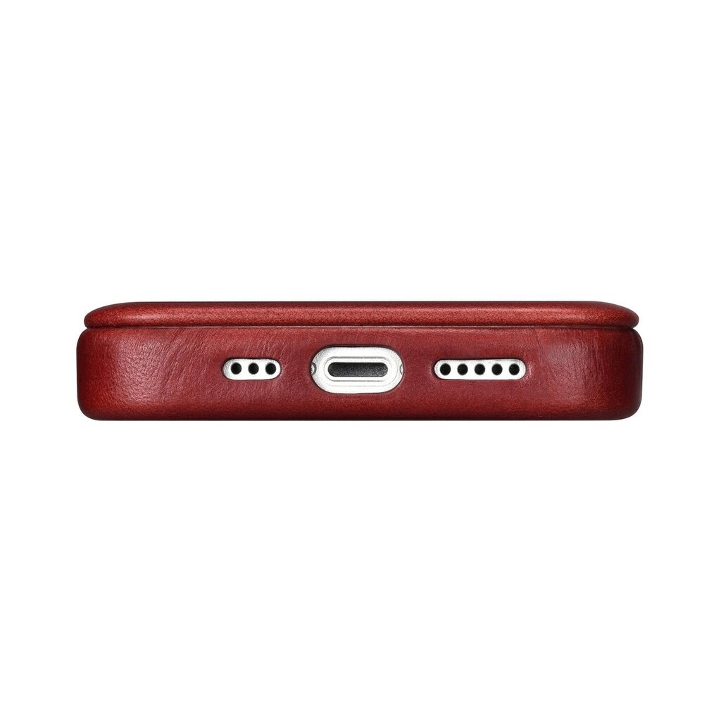 iCarer Leather iPhone 14 Plus Flip Magnetic MagSafe red (AKI14220707-RD) hind ja info | Telefonide kaitsekaaned ja -ümbrised | hansapost.ee