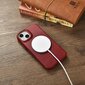 iCarer Leather iPhone 14 Plus Flip Magnetic MagSafe red (AKI14220707-RD) hind ja info | Telefonide kaitsekaaned ja -ümbrised | hansapost.ee