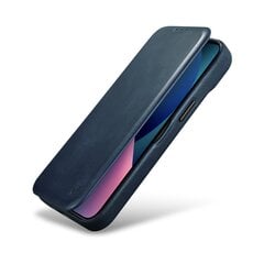 iCarer Leather iPhone 14 Flip Magnetic MagSafe Blue (AKI14220705-BU) hind ja info | Telefonide kaitsekaaned ja -ümbrised | hansapost.ee