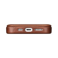 Кожаный чехол iCarer для iPhone 14 Flip с магнитным MagSafe, коричневый (AKI14220705-BN) цена и информация | Чехлы для телефонов | hansapost.ee