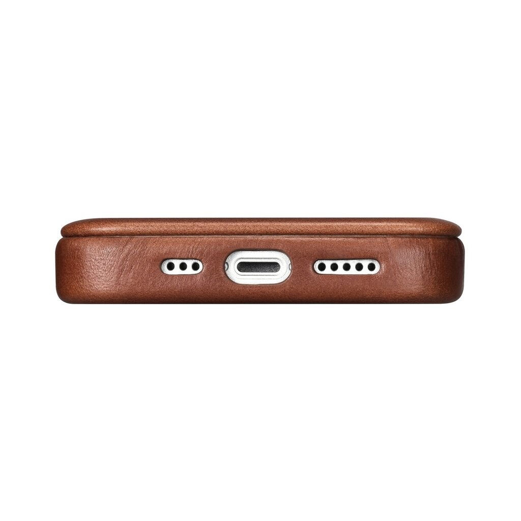 iCarer Leather iPhone 14 Flip Magnetic MagSafe Brown (AKI14220705-BN) hind ja info | Telefonide kaitsekaaned ja -ümbrised | hansapost.ee