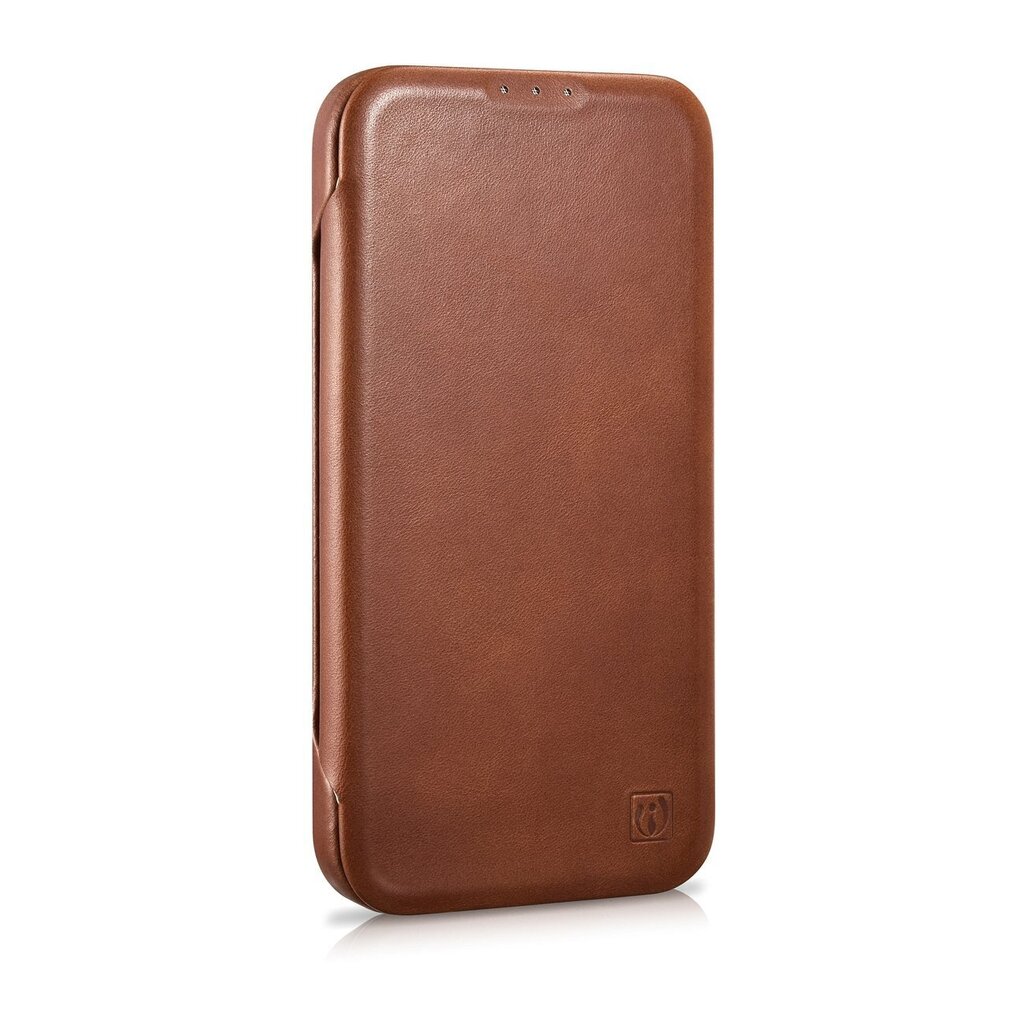 iCarer Leather iPhone 14 Flip Magnetic MagSafe Brown (AKI14220705-BN) hind ja info | Telefonide kaitsekaaned ja -ümbrised | hansapost.ee