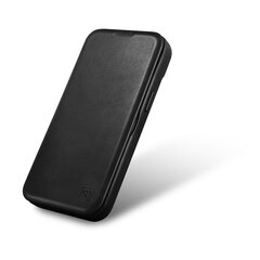 Кожаный чехол iCarer для iPhone 14 Flip с магнитным MagSafe, черный (AKI14220705-BK) цена и информация | Чехлы для телефонов | hansapost.ee