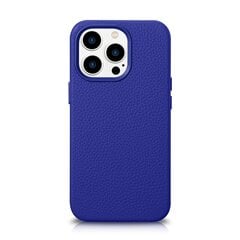 iCarer Litchi Leather iPhone 14 Pro Max Magnetic with MagSafe Dark Blue (WMI14220712-DB) цена и информация | Чехлы для телефонов | hansapost.ee