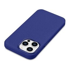 iCarer Litchi Leather iPhone 14 Pro Magnetic MagSafe Dark Blue (WMI14220710-DB) цена и информация | Чехлы для телефонов | hansapost.ee