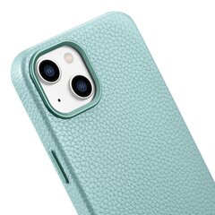 Кожаный чехол iCarer Litchi для iPhone 14 с магнитным MagSafe, зеленый (WMI14220709-GN) цена и информация | Чехлы для телефонов | hansapost.ee