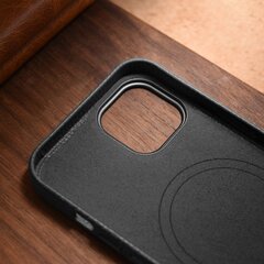 Кожаный чехол iCarer Litchi для iPhone 14 с магнитным MagSafe, черный (WMI14220709-BK) цена и информация | Чехлы для телефонов | hansapost.ee