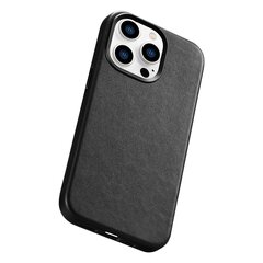 Кожаный чехол iCarer для iPhone 14 Pro Max, черный (WMI14220708-BK) (совместим с MagSafe) цена и информация | Чехлы для телефонов | hansapost.ee