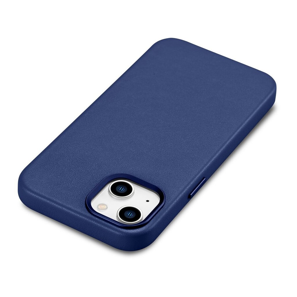 iCarer Leather iPhone 14 Blue (WMI14220705-BU) (MagSafe Compatible) цена и информация | Telefonide kaitsekaaned ja -ümbrised | hansapost.ee