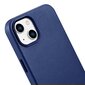 iCarer Leather iPhone 14 Blue (WMI14220705-BU) (MagSafe Compatible) цена и информация | Telefonide kaitsekaaned ja -ümbrised | hansapost.ee