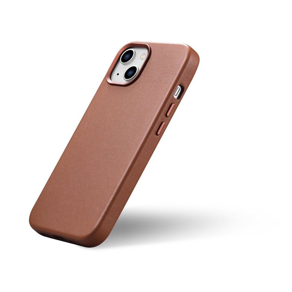 iCarer Leather iPhone 14 brown (WMI14220705-BN) (MagSafe Compatible) hind ja info | Telefonide kaitsekaaned ja -ümbrised | hansapost.ee